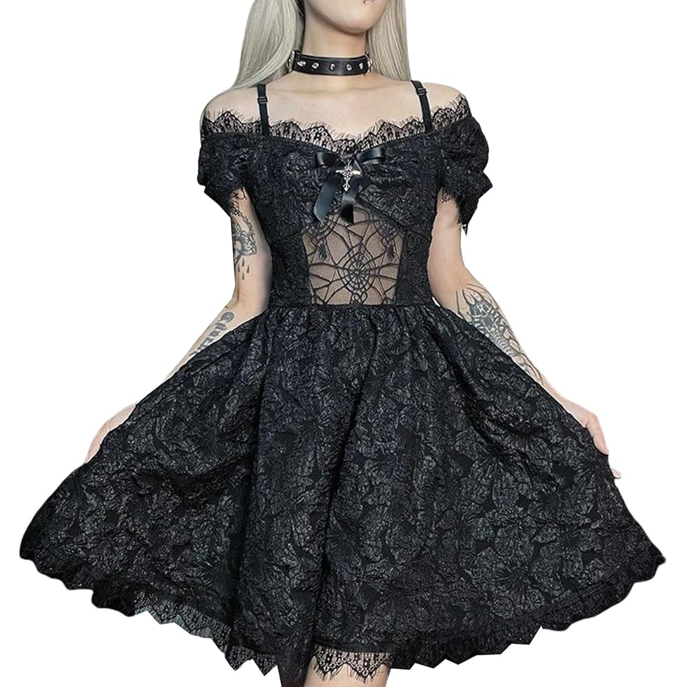 Amazon.co.jp: [SSUPTEMBER2] 小悪魔 クモ女 ゴシック ゴスロリ